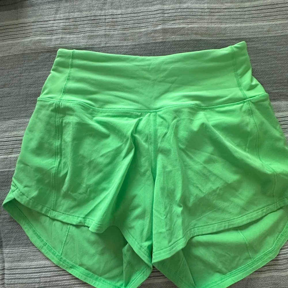 Lululemon Athletica Neon Green Workout Shorts
